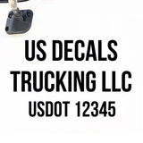 company name truck decal usdot