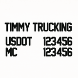 company name usdot mc number decal