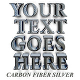 your text goes here carbon fiber silver decal sticker