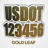 gold leaf usdot decal