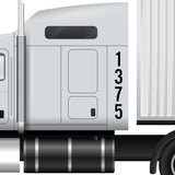 Vertical Number Truck Decal Sticker