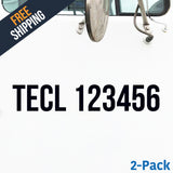 TECL number decal