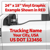 trucking company name with usdot lettering