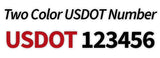 two color usdot decal