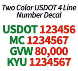 usdot mc gvw kyu decal sticker