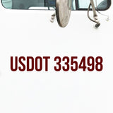 USDOT Lettering for Trucks