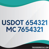 usdot mc vinyl lettering decal metallic