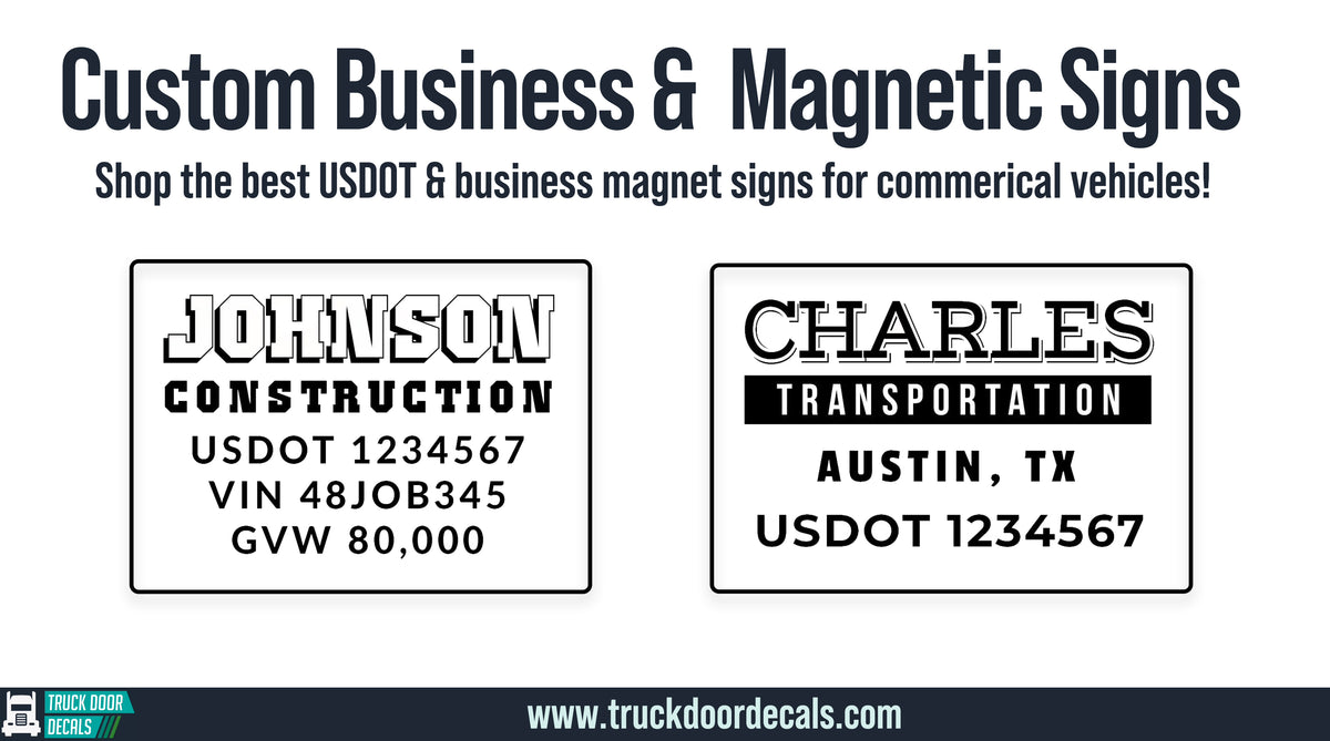 Display Your Custom Business and USDOT Regulation Numbers On a Magneti ...