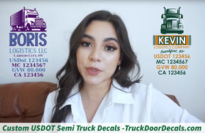 Custom USDOT Number Lettering For Work Trucks & Semi Trucks | The Best in Semi Truck Lettering Decal Stickers