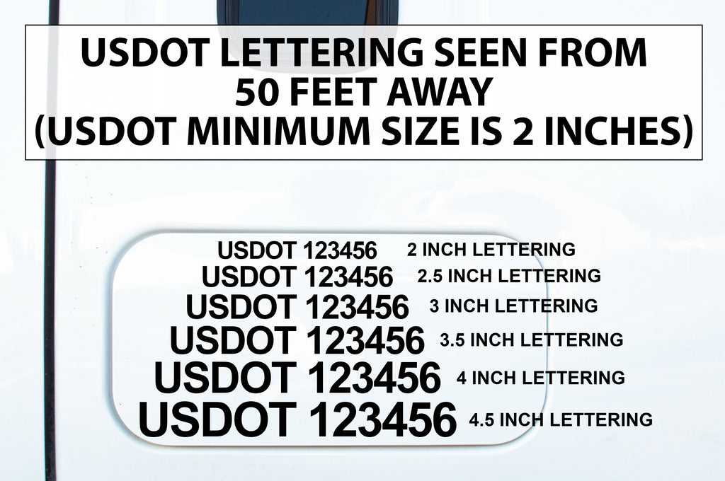 How Big Should USDOT Decal Stickers Be Displayed?