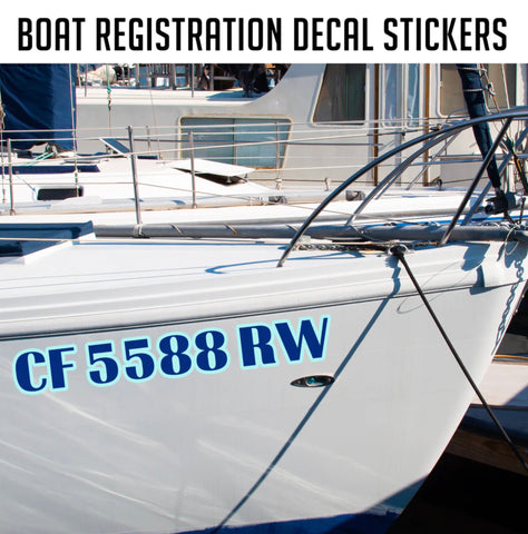 boat registration sticker decal