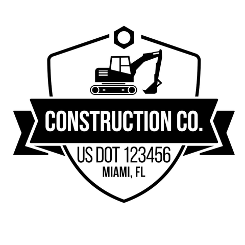 construction company truck decal usdot