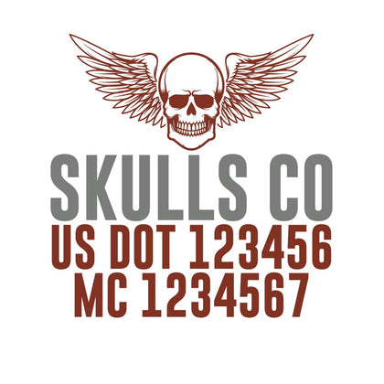outlaw style usdot truck decal