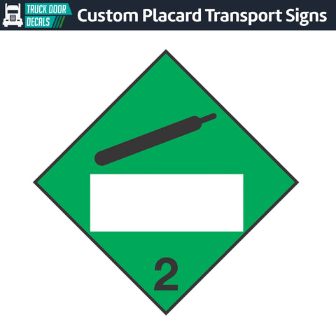 Hazard Class 2: Non-Flammable Gas Blank Placard Sign