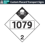 Hazard Class 2: Inhalation Hazard UN # 1079 Placard Sign