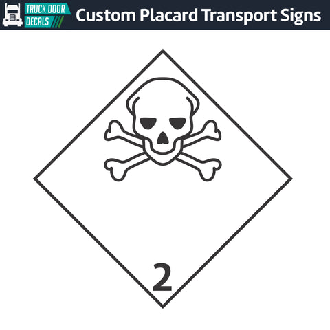 Hazard Class 2: Toxic Gas Placard Sign