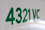 3D Raised Domed Boat Registration Numbers | Boat Regulation Sticker Lettering (Set of 2)
