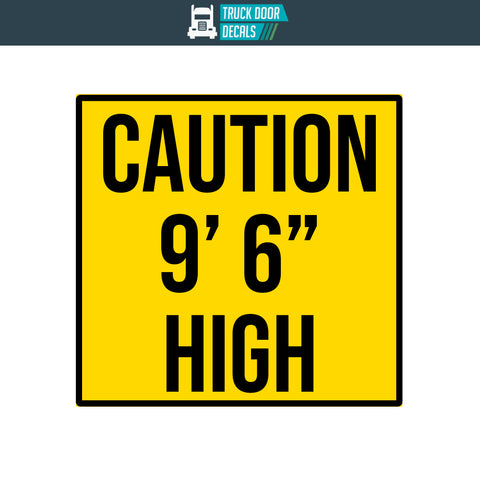 Custom Caution High Shipping Container Height Decal Sticker Label