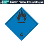 Hazard Class 4: Dangerous When Wet Placard Sign 2