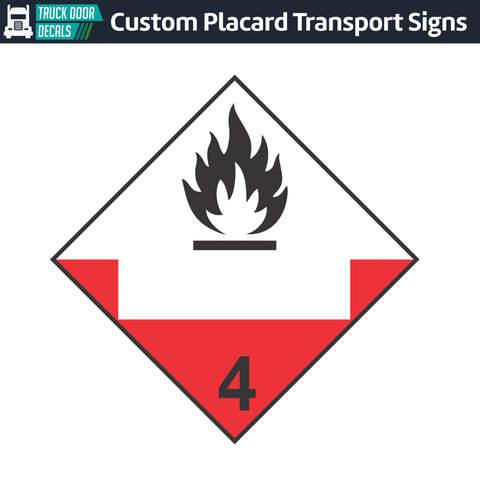 Hazard Class 4: Spontaneously Combustible Blank Placard Sign