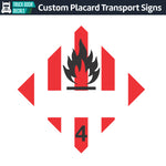 Hazard Class 4: Flammable Solid Blank Placard Sign