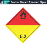 Hazard Class 5: Organic Peroxide 5.2 Placard Sign 2