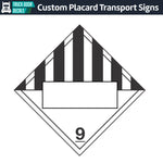 Hazard Class 9: Miscellaneous Blank Placard Sign