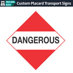 Hazard Class Mixed Load: Dangerous Placard Sign