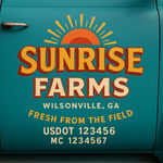 Farm Truck Door Decal Lettering Signs For Compliance & Aesthetic (Set of 2)