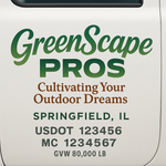 Landscaping or Lawn Care Truck Door Decal Sticker Lettering Sign (Set of 2)