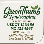 Landscaping or Lawn Care Truck Door Decal Sticker Lettering Sign (Set of 2)