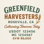 Farm Truck Door Decal Lettering Signs For Compliance & Aesthetic (Set of 2)