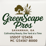 Landscaping or Lawn Care Truck Door Decal Sticker Lettering Sign (Set of 2)