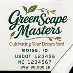 Landscaping or Lawn Care Truck Door Decal Sticker Lettering Sign (Set of 2)
