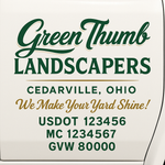 Landscaping or Lawn Care Truck Door Decal Sticker Lettering Sign (Set of 2)