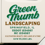Landscaping or Lawn Care Truck Door Decal Sticker Lettering Sign (Set of 2)