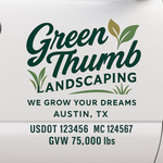 Landscaping or Lawn Care Truck Door Decal Sticker Lettering Sign (Set of 2)