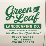 Landscaping or Lawn Care Truck Door Decal Sticker Lettering Sign (Set of 2)