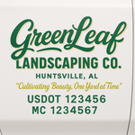 Landscaping or Lawn Care Truck Door Decal Sticker Lettering Sign (Set of 2)