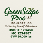 Landscaping or Lawn Care Truck Door Decal Sticker Lettering Sign (Set of 2)