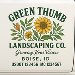 Landscaping or Lawn Care Truck Door Decal Sticker Lettering Sign (Set of 2)