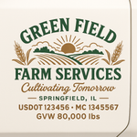 Farm Truck Door Decal Lettering Signs For Compliance & Aesthetic (Set of 2)