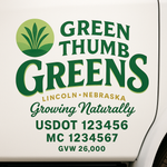 Landscaping or Lawn Care Truck Door Decal Sticker Lettering Sign (Set of 2)