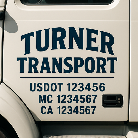 Custom Truck Door Decal Sticker Signs | US DOT Compliant Truck Door Lettering Templates | Make Your Own - Add Your Own Text (2-Pack)