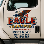 Custom Truck Door Decal Sticker Signs | US DOT Compliant Truck Door Lettering Templates | Make Your Own - Add Your Own Text (2-Pack)