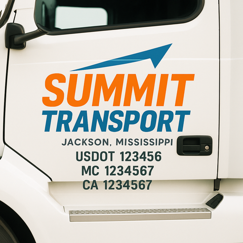 Custom Truck Door Decal Sticker Signs | US DOT Compliant Truck Door Lettering Templates | Make Your Own - Add Your Own Text (2-Pack)
