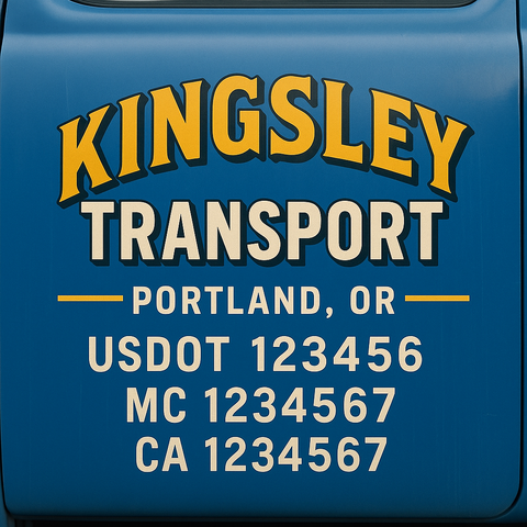 Custom Truck Door Decal Sticker Signs | US DOT Compliant Truck Door Lettering Templates | Make Your Own - Add Your Own Text (2-Pack)