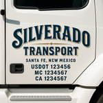 Custom Truck Door Decal Sticker Signs | US DOT Compliant Truck Door Lettering Templates | Make Your Own - Add Your Own Text (2-Pack)