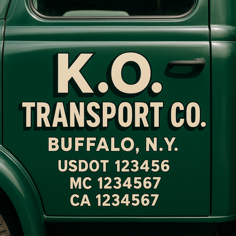 Custom Truck Door Decal Sticker Signs | US DOT Compliant Truck Door Lettering Templates | Make Your Own - Add Your Own Text (2-Pack)