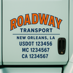 Custom Truck Door Decal Sticker Signs | US DOT Compliant Truck Door Lettering Templates | Make Your Own - Add Your Own Text (2-Pack)